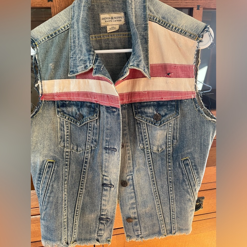 Ralph Lauren jean vest, size Medium